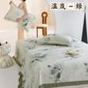 Juego de Tres Piezas de Alfombrilla de Fibra de Bambú Tencel de Gama Alta Sábana de Cama de Seda de Hielo Tencel de Verano Alfombrilla Suave de Aire Acondicionado Lavable