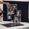 Caixa de Armazenamento de Figura Acrílica Personalizada Bubble Mart Transparente Magnética de Encaixe Boneca à Prova de Poeira Caixa de Exibição Labubu