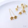 Acessórios de retenção de cor dourada 14K Pino T Estrela de cinco pontas Coração Borboleta Florzinha Agulha chata Materiais para joias DIY feitas à mão