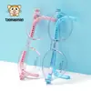 Nuevas Gafas Ópticas Infantiles para Niños con Miopía, Modernas y Divertidas, con Patillas Retráctiles, Bisagras Desmontables, Montura Redonda para Estudiantes
