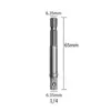 Envio internacional 3 peças adaptador hexagonal para soquete quadrado para chave de impacto elétrica, furadeira, haste de conexão 1/2