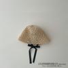 Sombrero para niños, estilo coreano, sombrero de paja combinable para todo, sombrero de paja de verano para bebés, sombrero para el sol con cordones, sombrero para el sol para hombres y mujeres.