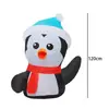 Muñeco de Nieve Inflable Adorno Navideño Juguete Luminoso Juego de Jardín Lanzamiento de Anillos Jirafa Anciano Bola para Ventana Árbol Inflable