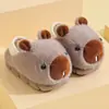 Pantuflas de Algodón para Niños Kapibala Antideslizantes Cálidas de Interior Suela Suave Hogar Niños Otoño e Invierno Pantuflas Peludas para Bebés Niñas