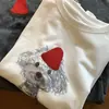 Nueva camiseta de mujer de manga corta a la moda con estampado de cachorro de doble proceso para primavera y verano, estilo coreano, algodón con sensación de hielo, camiseta básica juvenil con estampado de dibujos animados