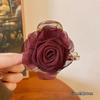 Clip de Agarre de Flor Rosa Seca para Mujer Nuevo Clip para el Cabello de Alta Gama Parte Trasera Semi Recogido Agarre para el Cabello Nicho Accesorios para el Cabello Elegantes