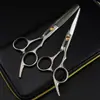 Tijeras de Peluquería de 6.0 pulgadas con Acabado Mate, Cola Angulada, Tijeras Planas, Tijeras para Flequillo, Tijeras Entresacadoras