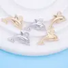 Acessórios DIY Golfinho Materiais Artesanais Liga Galvanizada Joias Colar Pulseira Brincos Pingente Único Atacado Transfronteiriço
