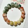 Pulsera Bodhi Natural Rosa Azafrán para Piel para Hombres y Mujeres Círculo Único Tamaño Grande Placa Suave para Dedos Jugar Cuentas de Buda Wen Jugar Pulsera Venta al por Mayor