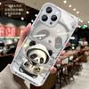 Sudadera Panda Manzana 14 Funda para Teléfono Móvil Iphone15Pro Nuevo 17 Pintura Metálica 16 Vidrio 13 Dibujos Animados Adecuado