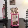 Tubo de Almacenamiento de Brochas de Maquillaje Minimalista de Lujo Ligero, Estante de Almacenamiento de Cepillos para Lápices de Cejas de Escritorio Transfronterizo, Portacepillos para Lápices de Cejas de Gran Capacidad