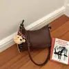 Bolsa de Almohada Versátil Chic de Nicho Coreano Nueva Moda Simple Bolso Tejido de Mano Bolso de Hombro Único de Alta Gama