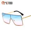 Óculos de sol de peça única de metal revestido com marca d'água da letra F óculos de proteção de peça única moda masculina e feminina óculos de sol multicoloridos atacado 001