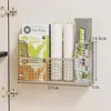 Organizador de filme plástico para porta de armário de cozinha, montado na parede, para guardar itens dentro da porta do armário, porta-temperos, prateleira de armazenamento multifuncional
