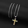 Colar com pingente de cruz de lava preto e dourado masculino moderno ins liga pingente simples nicho alta sensação pingente de joia original