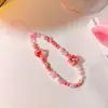 Funda para Teléfono Móvil Estilo Estrella Mismo Estilo Cadena de Perlas Estilo Ins Cadena para Colgar Memoria USB Celebridad de Internet Cadena para Colgar Joyería de Cristal Cadena para Teléfono Móvil para Mujer