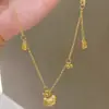 Colar Cadeado Fu Pai Ping An Feminino Nicho Alto Padrão Retro Novo Estilo Chinês Pingente Fu Bao Corrente Clavícula Presente Deste Ano