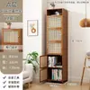 Estante com portas, prateleira de armazenamento multicamadas, armário de armazenamento para espaços estreitos, estante de exposição para sala de estar, estante de livros, armário lateral para TV montado na parede