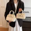 Bolso de Mano de Gran Capacidad de Moda Estilo Coreano para Mujer, Bolso Pequeño Nuevo Sencillo y Texturizado, Bolso Bandolera de Hombro Único con Diseño de Nicho