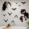 M20052 Nuevo Pegatina de Pared de Fantasma Parca Murciélago Pintada a Mano Decoración de Halloween Sala de Estar Dormitorio Fondo Pegatina de Pared Autoadhesiva