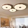 Lámpara de Dormitorio, Estilo Antiguo, Retro Madera de Nogal Protección Ocular Lámpara de Sala de Estar, Simple Hoja de Loto China Creativa Lámpara de Techo para Habitación