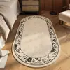 Alfombra Estilo Medieval Ovalada Manta de Cabecera para Dormitorio Sala de Estar Balcón Tatami Dormitorio Principal Habitación Especial Alfombra Larga para Piso