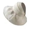 Simples Grande Beiral Anti-ultravioleta Air Top Hat Moda Verão Feminina All-match Chapéu de Sol Ao Ar Livre Férias Proteção Solar Chapéu de Pescador