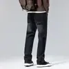 Moda popular para hombre / Nueva colección Primavera/Otoño 2026: pantalones de mezclilla elásticos para hombre, tiro medio a alto, ligeros, estilo casual de negocios, corte ajustado, versátiles