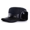 Gorra Plana Caliente Forrada de Lana Gorra con Protección para las Orejas Engrosada Gorra Casual para Abuelo Cabeza Vieja Gorra de Papá a Prueba de Frío de Invierno para Personas de Mediana Edad y Mayores