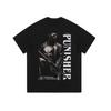 Camiseta de manga larga lavable con estampado de aerosol directo vintage de High Street de estilo americano para hombres y mujeres, estilo retro holgado y moderno.