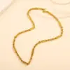 Collar de Cuentas Hexagonales de Buda de Oro Sólido, No se Desvanece, Cadena de Oro Grande, Collar de Eslabones de Bambú Hexagonal para Hombre, Oro Arena de Guanyin Llama