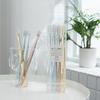 WeChat popular cepillo de dientes japonés sin imprimir mismo cepillo de dientes 4 Piezas cepillo de dientes transparente de cristal Cepillo de dientes para adulto cabeza pequeña cerdas suaves