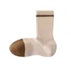 Calcetines Largos de Colores Contrastantes para Hombres y Mujeres, Nuevos Calcetines Largos de Felpa de Algodón Otoño e Invierno, Doble Aguja, Cálidos, Absorbentes de Sudor, Transpirables, Casuales, Versátiles, Calcetines de Moda