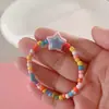 Pulseira de contas com tema de princesa de desenho animado fofa e charmosa, pulseira de joias infantis femininas em cores doces, atacado