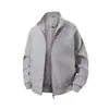 Nueva chaqueta ligera transfronteriza para hombre, talla europea, color liso, directa del fabricante, talla grande, abrigo casual para exteriores de primavera y otoño