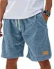 2025 Amazon transfronterizo nuevos pantalones cortos de lino transpirables retro para hombre, holgados, para vacaciones, moda, pantalones cortos casuales