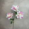 Flores Artificiales de Rosa con Borde Rizado para Decoraciones de Boda, Arreglos Florales para Exteriores, Accesorios de Decoración para el Hogar, En Stock Transfronterizo
