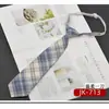 Jk Corbata Pequeña Estilo Universitario Femenino Cuadros Perezoso Uniforme Japonés Camisa Corbata de Lazo Ins Gratis Corta Moderna para Estudiantes Hombres y Mujeres
