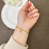 Pulsera Vietnam Shajin Marea Nacional Ping An Feliz Redonda Marca Borla Pulsera Elefante Bebé Femenina Retro Larga Duración Sin Decoloración Joyería de Mano
