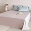 Juego de sábana bajera y sábana encimera de color liso, doble cara, lavado, 60 hilos, Tencel de Lenzing, suave como la seda, con sensación de alta gama, ropa de cama de una pieza Lyocell para relajarse