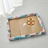 Cama Refrigerante para Perrera Personalizada de Resorte y Verano para Perros y Gatos Pequeños y Medianos, Perrera Universal de Mimbre, Esterilla Refrigerante para Dormir, Perrera Cuadrada para Gatos