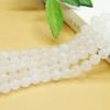 Jade Blanco Seda Dorada Aiyu Cuentas Redondas Cadena Larga Cuentas Sueltas Jade Semiacabado Hecho a Mano DIY Fabricante Mayorista S3121802