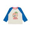 Camiseta de Niña Wulibuyi con Estampado de Dibujos Animados Estilo Infantil de Otoño Color de Contraste Lindo Cuello Redondo Acanalado Top Holgado