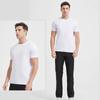 Camiseta Heavy Three-Proof à prova d'água, antimanchas e resistente à sujeira, camiseta masculina longa de algodão, manga curta, camiseta branca para meninas, lote de verão