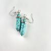 Amazon aretes de venta caliente columna hexagonal de doble punta ágata Cristal aretes de piedra semipreciosa deseo exquisita moda