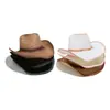 Sombrero de Pescador Panama Verano 2025 Sombrero de Sol para Playa Curvado Sombrero de Vaquero Occidental Costero Sombrero de Jazz Color Degradado Hombres