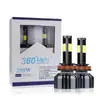 Fornecimento de fonte de luz LED mais vendida transfronteiriça X4 faróis de LED para carro com emissão de luz em quatro lados h7h11 luzes alta e baixa