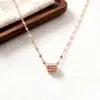 Colar Elegante e Versátil de Argila com Strass e Números Romanos em Estilo Coreano, Novo Modelo, Aço Titânio, Alta Qualidade, Colar que Preserva a Cor para Mulheres