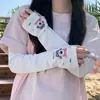 [Estilo Quente do Tik Tok] Proteção Solar Proteção UV Fofo Verão Solto Desenho Animado Meninas Respirável Seda de Gelo Mangas