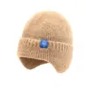 Gorro de Punto Cálido para Exteriores Transfronterizo Invierno Lana Protección Orejas Unisex Gorro de Lana Copo de Nieve Terciopelo Estilo Japonés y Coreano Gorro de Punto